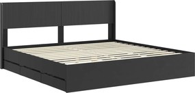 vidaXL Καλάθι με αποθήκη και κεφαλάρι Μαύρο 180 x 200 cm