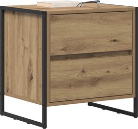 vidaXL Κομοδίνο 2 τμχ. Artisan Δρυς 50 x 39.5 x 50 εκ.