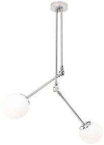 Φωτιστικό Οροφής Cambaz 892OPV1405 100x15x110cm 2xE27 40W Silver Opviq