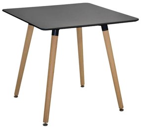 Τραπέζι Minimal HM0057.02 Μαύρο 80x80x74cm Mdf,Ξύλο
