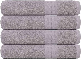 vidaXL Πετσέτες FROGN 4 τεμ. Γκρι 100x200 εκ. 360 γρ./μ²