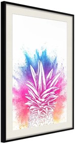 Αφίσα - Rainbow Pineapple Crown - 20x30 - Μαύρο - Με πασπαρτού