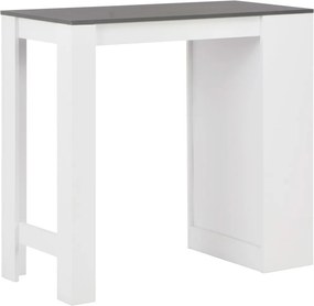 vidaXL Τραπέζι Μπαρ με Ράφι Λευκό 110 x 50 x 103 εκ.