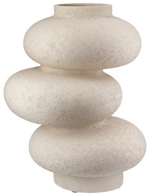 Βάζο "Stone" Κεραμικό Light Gray PU H. 21 cm D. 17 cm