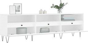 vidaXL Έπιπλο Τηλεόρασης Λευκό 150x30x44,5 εκ. Επεξεργασμένο Ξύλο
