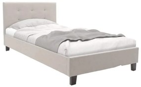 Κρεβάτι Mago 006-000035 107x213x88 Για Στρώμα 100x200 Beige Μονό Wood, Fabric