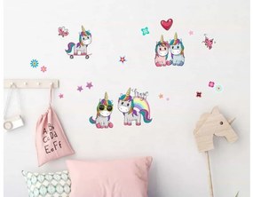 Παιδικό Αυτοκόλλητο Τοίχου Μονόκερος Colorful Unicorns L 18116 Ango Dalber 18116 Πολύχρωμο