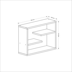Ράφι Τοίχου Καρυδιά VATASE 60x19,5x44