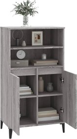 vidaXL Ντουλάπι Γκρι Sonoma 60 x 36 x 110 εκ. από Επεξεργασμένο Ξύλο