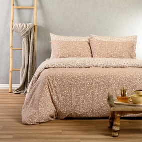 Σετ Σεντόνια Polycotton King 260x270εκ. Leo Mocca Casual Line Melinen 20005326