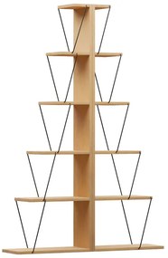 Βιβλιοθήκη mini Tars pakoworld sonoma-μαύρο 130x22x146εκ