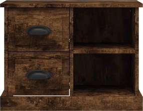 vidaXL Κομοδίνο Καπνιστή Δρυς 60 x 35,5 x 45 εκ.