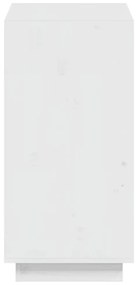 vidaXL Βιβλιοθήκη Λευκή 60 x 35 x 71 εκ. από Μασίφ Ξύλο Πεύκου