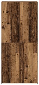 vidaXL Ντουλάπα Παπουτσιών Παλιού Ξύλου 80x35,5x180 εκ. Μη κατεργασμένο ξύλο