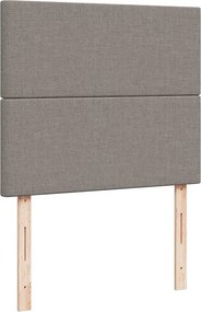 vidaXL Κρεβάτι Boxspring με Στρώμα Taupe 120x190 εκ. Υφασμάτινο