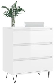 vidaXL Ντουλάπι Γυαλιστερό Λευκό 60x35x70 εκ. από Επεξεργασμένο Ξύλο