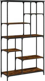 vidaXL Βιβλιοθήκη Καπν. Δρυς 99 x 35,5 x 176 εκ. Επεξεργ. Ξύλο/Ατσάλι