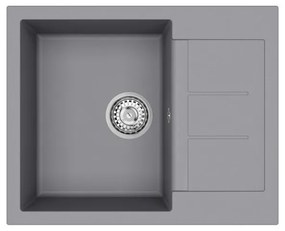 Helika Tesa SQT 102 Ένθετος Γρανιτένιος Νεροχύτης Μ62xΠ50cm Γκρί