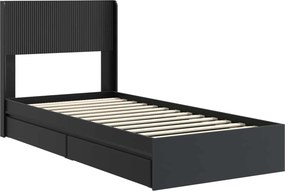 vidaXL Καλάθι με αποθήκη και κεφαλάρι Μαύρο 75 x 190 cm