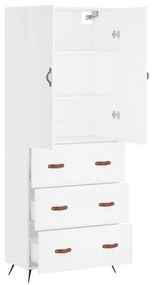 vidaXL Ντουλάπι Λευκό 69,5x34x180 εκ. από Επεξεργασμένο Ξύλο