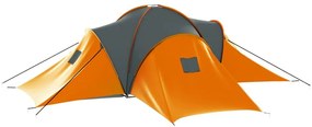 Σκηνή Camping 9 Ατόμων Γκρι / Πορτοκαλί Υφασμάτινη - Πορτοκαλί