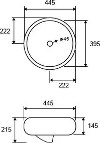 Karag LT 3104 45x45 - Επιτραπέζιος νιπτήρας