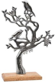 Διακοσμητικό Δέντρο Tree 934-123-004 21x8x32cm Nickel-Natural Ξύλο,Αλουμίνιο