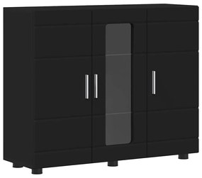 vidaXL Πλαϊνό γραφείο Μαύρο 55.5 x 29 x 100 εκ Επεξεργασμένο ξύλο