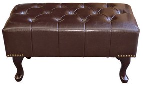 Ταμπουρε Υποποδιο T.Chesterfield Emma Hm226.01 Pu Σκ.Καφε 80x46x42 cm