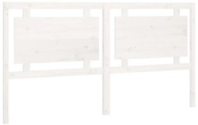vidaXL Κεφαλάρι Κρεβατιού Λευκό 185,5x4x100 εκ. Μασίφ Ξύλο Πεύκου