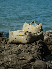 Terrazzo Πουφ Υφασμα Μπουκλε / Σενιλ Ανοιχτό Πράσινο
