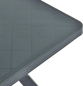 vidaXL Τραπέζι Bistro Ανθρακί 70 x 70 x 72 εκ. Πλαστικό