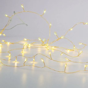Διακοσμητική Γιρλάντα Μπαταρίας Με 50 LED Φωτάκια Aca Gold X01501317