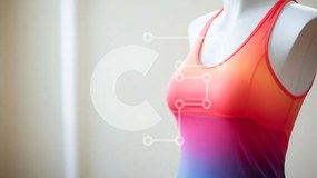 Intra Συλλεκτικό Ξύλινο Παζλ Plywood  4mm - Πολύχρωμο αθλητικό σουτιέν Gradient για γυναίκες Σε Ξύλινο Κουτί - Διαστάσεις Puzzle: 10x10 cm – 25 κομμάτια