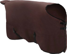 vidaXL Σαμάρι Ίππου Πλήρης Σκούρος Καφέ 145 cm Πολυεστέρας