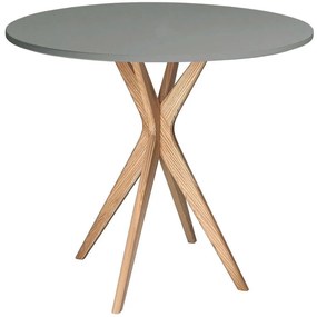 Τραπέζι Jubi JUBITLRO6 Φ90x73cm Natural-Concrete Mdf,Ξύλο