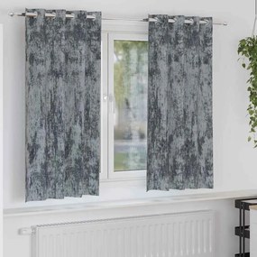 vidaXL Κουρτίνα με κουρτίνες 2 pcs Ασημί Γκρι 175 x 140 εκ. Βελούδο
