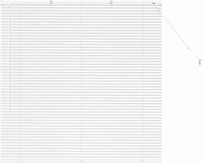 vidaXL Βενετσιάνικες Ρόδες Λευκό 130 x 135 εκ Αλουμίνιο