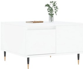 vidaXL Τραπεζάκι Σαλονιού Λευκό 55x55x36,5 εκ. από Επεξεργασμένο Ξύλο