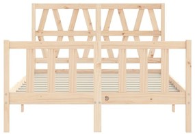 vidaXL Σκελετός Κρεβατιού Χωρίς Στρώμα 140x200 εκ Μασίφ Ξύλο Πεύκου