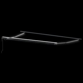 vidaXL Αναδιπλούμενη τέντα Ανοιχτό γκρι 400 x 350 εκ Πολυεστέρας