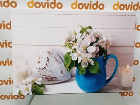 Εικόνα λουλουδιών σε ένα βάζο - 120x80