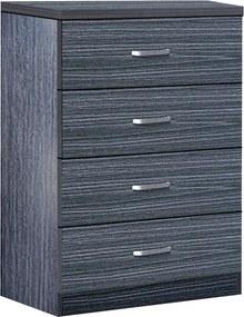Συρταριέρα Killian pakoworld με 4 συρτάρια wenge 80x40x80εκ