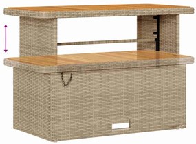 vidaXL Σετ Καναπέ Κήπου με μαξιλάρι 9 pcs Μπεζ συνθετικό ρατάν