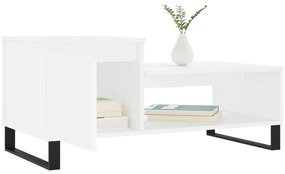 vidaXL Τραπεζάκι Σαλονιού Λευκό 100x50x45 εκ. Επεξεργασμένο Ξύλο