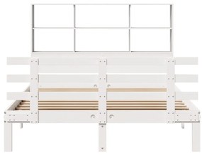 vidaXL Κρεβάτι Βιβλιοθήκη Χωρίς Στρώμα 120x200 εκ Μασίφ Ξύλο Πεύκο