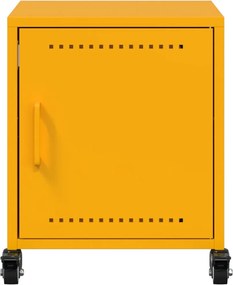 vidaXL Κομοδίνο Μουσταρδί 36x39x43,5 εκ. από Χάλυβα