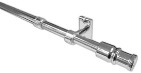 Κουρτινόξυλο Φ12mm Μονό Επεκτεινόμενο 55-85cm Με Άκρα Grace Cup Chrome 510106