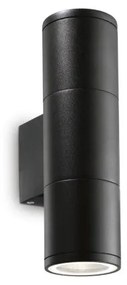 Απλίκα Φωτιστικό Τοίχου 2xGU10 Μαύρο ΙΡ44 Up-Down 21cm Gun 100395 Ideal Lux 100395