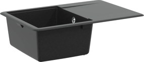 vidaXL Σιντρινο Μαύρο 670 x 460 mm Γρανίτης